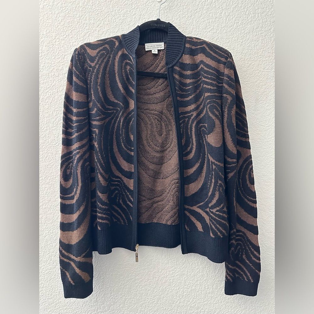 St.John swirl print jacket